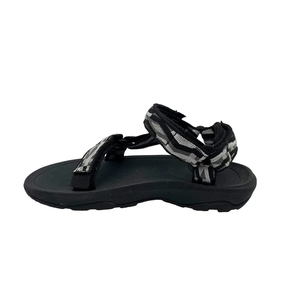 Teva Hurricane Little Boys Sport Sandals Size 12 Black‎ Gray Adjustable Straps